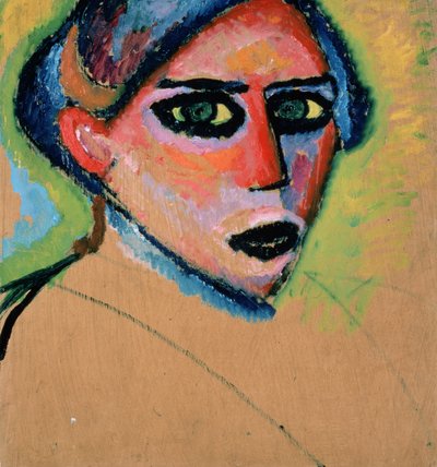 Vrouwenhoofd, 1911 door Alexej von Jawlensky